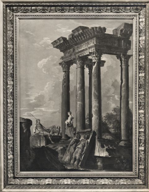 A. C. Cooper — Panini Giovanni Paolo - sec. XVIII - Paesaggio con rovine classiche e figure — insieme